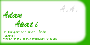 adam apati business card